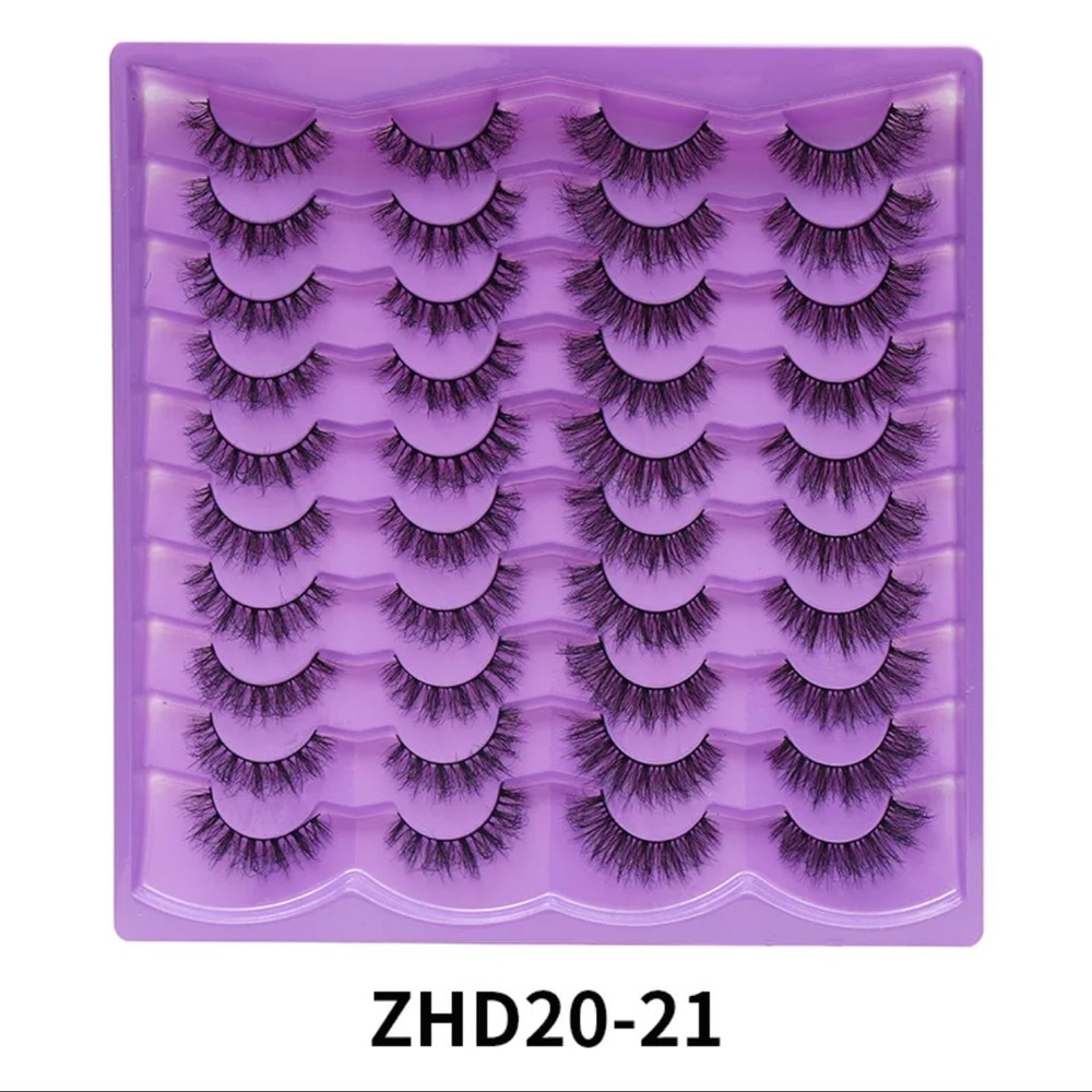 40 pair Purple False mink Eyelashes Set - Picture 2 of 6
